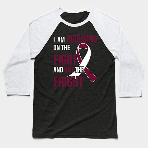 Head And Neck Cancer Awareness Ribbon for a Cancer Survivor Baseball T-Shirt by jkshirts